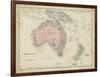 Map of Australia-Sidney Hall-Framed Art Print