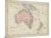 Map of Australia-Sidney Hall-Mounted Art Print