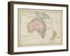 Map of Australia-Sidney Hall-Framed Art Print