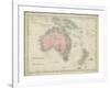 Map of Australia-Sidney Hall-Framed Art Print