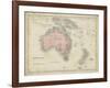 Map of Australia-Sidney Hall-Framed Art Print