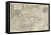 Map of Austria and the German Empire-John Dower-Framed Stretched Canvas