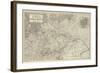 Map of Austria and the German Empire-John Dower-Framed Giclee Print