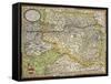 Map of Austria, from Theatrum Orbis Terrarum-null-Framed Stretched Canvas