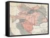 Map of Austria-Hungary in 1878-null-Framed Stretched Canvas