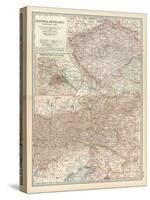 Map of Austria-Hungary, Western Part. Inset of Vienna (Wien) and Vicinity-Encyclopaedia Britannica-Stretched Canvas