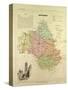 Map of Aveyron France-null-Stretched Canvas