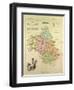 Map of Aveyron France-null-Framed Giclee Print