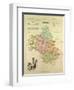 Map of Aveyron France-null-Framed Giclee Print