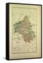 Map of Aveyron France-null-Framed Stretched Canvas