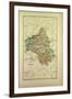 Map of Aveyron France-null-Framed Premium Giclee Print