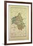 Map of Aveyron France-null-Framed Premium Giclee Print