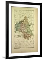 Map of Aveyron France-null-Framed Premium Giclee Print