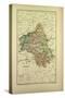 Map of Aveyron France-null-Stretched Canvas