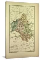 Map of Aveyron France-null-Stretched Canvas