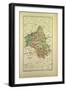 Map of Aveyron France-null-Framed Giclee Print