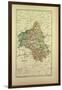 Map of Aveyron France-null-Framed Giclee Print