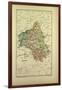 Map of Aveyron France-null-Framed Giclee Print