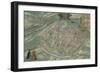 Map of Avignon, from Civitates Orbis Terrarum by Georg Braun-Joris Hoefnagel-Framed Giclee Print