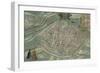 Map of Avignon, from Civitates Orbis Terrarum by Georg Braun-Joris Hoefnagel-Framed Giclee Print