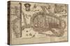 Map of Ayutthaya, 1686-null-Stretched Canvas