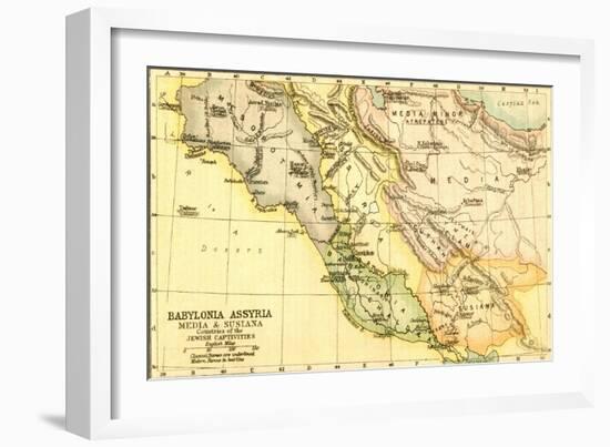 Map of Babylon, Assyria, Media and Susiana, Countries of the Jewish Captivities. from the Holy…-null-Framed Giclee Print