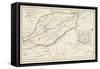 Map of Bagnocavallo, Province of Ravenna, Italy, 1850-null-Framed Stretched Canvas