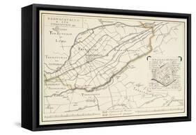 Map of Bagnocavallo, Province of Ravenna, Italy, 1850-null-Framed Stretched Canvas