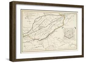 Map of Bagnocavallo, Province of Ravenna, Italy, 1850-null-Framed Giclee Print