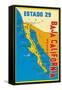 Map of Baja California, Mexico-null-Framed Stretched Canvas