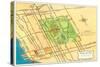 Map of Balboa Park and San Diego, California-null-Stretched Canvas