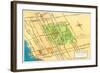 Map of Balboa Park and San Diego, California-null-Framed Art Print