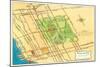 Map of Balboa Park and San Diego, California-null-Mounted Art Print