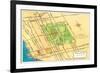 Map of Balboa Park and San Diego, California-null-Framed Art Print