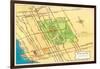 Map of Balboa Park and San Diego, California-null-Framed Art Print