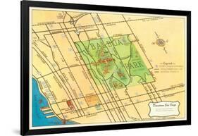 Map of Balboa Park and San Diego, California-null-Framed Art Print