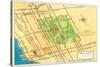 Map of Balboa Park and San Diego, California-null-Stretched Canvas