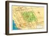 Map of Balboa Park and San Diego, California-null-Framed Art Print