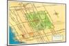 Map of Balboa Park and San Diego, California-null-Mounted Art Print