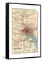 Map of Baltimore (C. 1900), Maps-Encyclopaedia Britannica-Framed Stretched Canvas