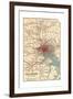 Map of Baltimore (C. 1900), Maps-Encyclopaedia Britannica-Framed Giclee Print