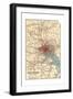 Map of Baltimore (C. 1900), Maps-Encyclopaedia Britannica-Framed Giclee Print