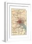 Map of Baltimore (C. 1900), Maps-Encyclopaedia Britannica-Framed Giclee Print