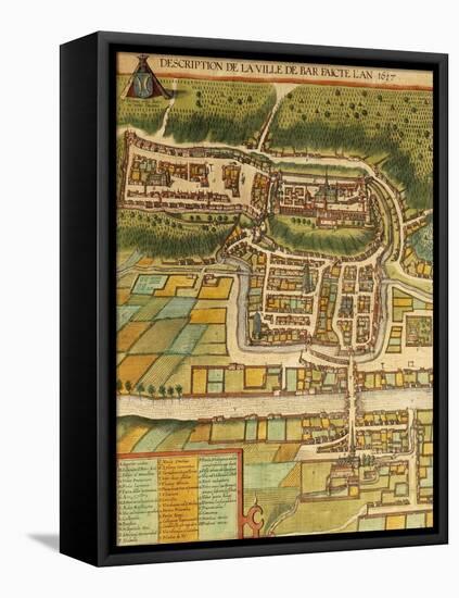 Map of Bar-Le-Duc from Civitates Orbis Terrarum-null-Framed Stretched Canvas