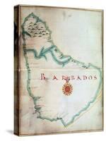 Map of Barbados, 1683-null-Stretched Canvas