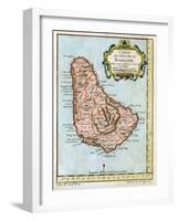 Map of Barbados, C1758-null-Framed Giclee Print