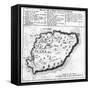 Map of Barbados-French School-Framed Stretched Canvas