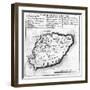 Map of Barbados-French School-Framed Giclee Print