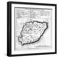 Map of Barbados-French School-Framed Giclee Print