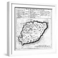 Map of Barbados-French School-Framed Giclee Print